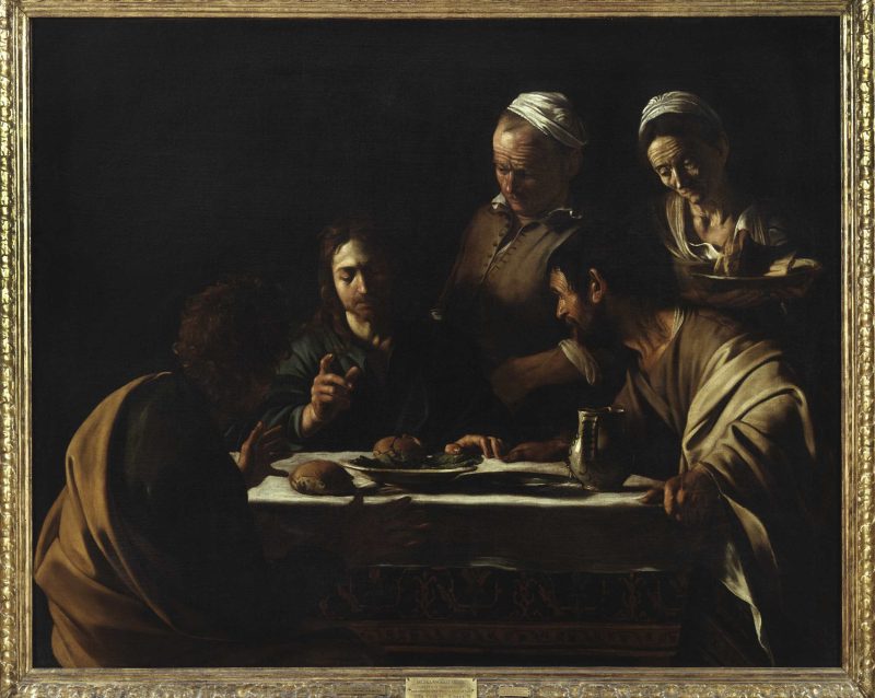 Michelangelo Merisi detto Caravaggio, Cena di Emmaus, 1606, olio su tela, 141x175 cm, Milano, Pinacoteca di Brera ©Pinacoteca di Brera, Milano - MiC