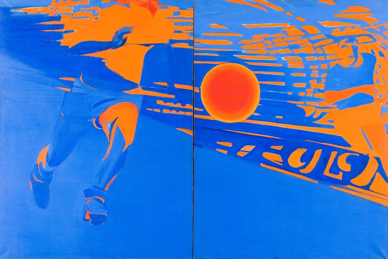 Titina Maselli, Calciatori, 1966, olio su tela