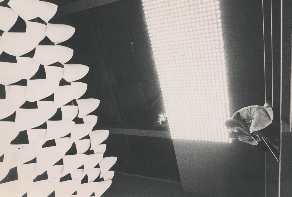 Nanda Vigo, Giulio Confalonieri, Progetto per l’Atrio del Palazzo dell’Arte, XV Triennale, 1973. Foto Laura Salviati