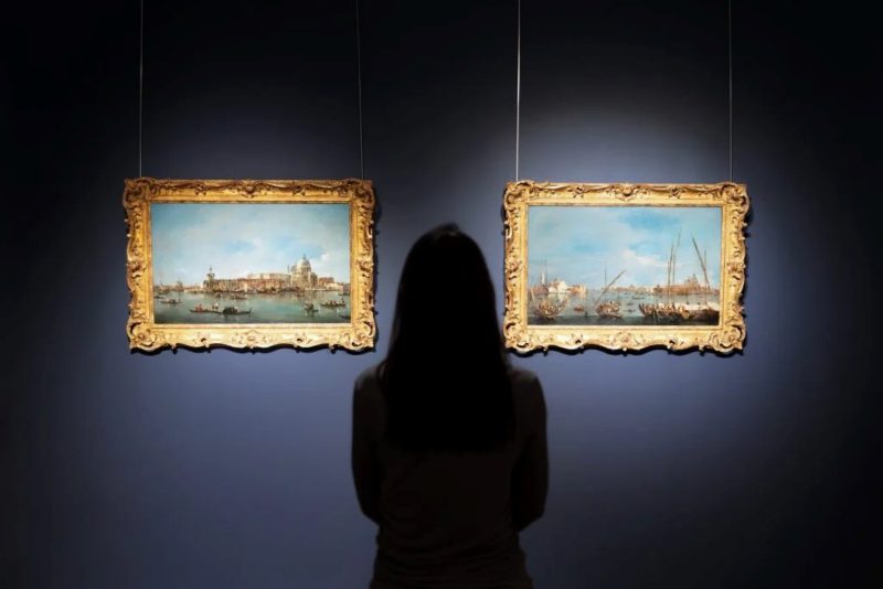 Le due vedute da record di Francesco Guardi (foto courtesy Sotheby’s)