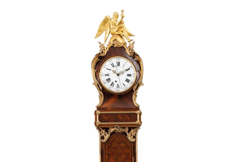 ECCEZIONALE PENDOLA A MOBILE A MARQUETERIE CON OROLOGIO REGOLATORE CON SECONDI CENTRO, ITALIA, PIEMONTE, PROBABILMENTE TORINO 1770 CIRCA