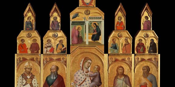 Pietro Lorenzetti, Polittico di Pieve, 1320 circa, tempera su tavola, 312 x 295 x 9 cm, Chiesa di Santa Maria della Pieve, Arezzo © Gentile concessione dell’Ufficio Beni Culturali della Diocesi di Arezzo-Cortona-Sansepolcro - L.A.D. Photographic di Angelo Latronico