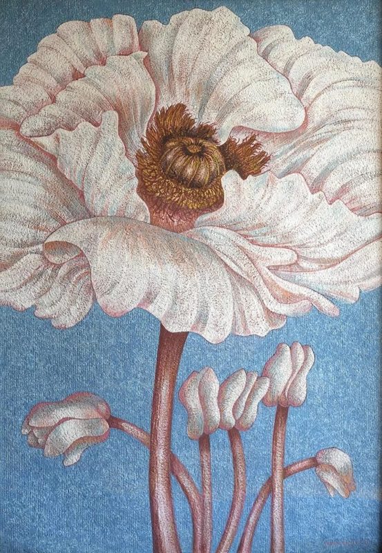 Emma Reyes, White Poppy (1979). Courtesy of Leon Tovar.