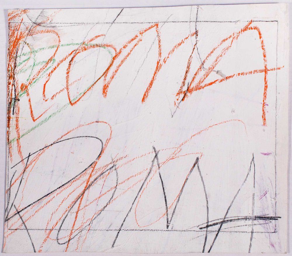 Cy Twombly, Untitled, 1957, © Cy Twombly Foundation, Galleria Nazionale d’Arte Moderna, Roma, gift of the Cy Twombly Foundation