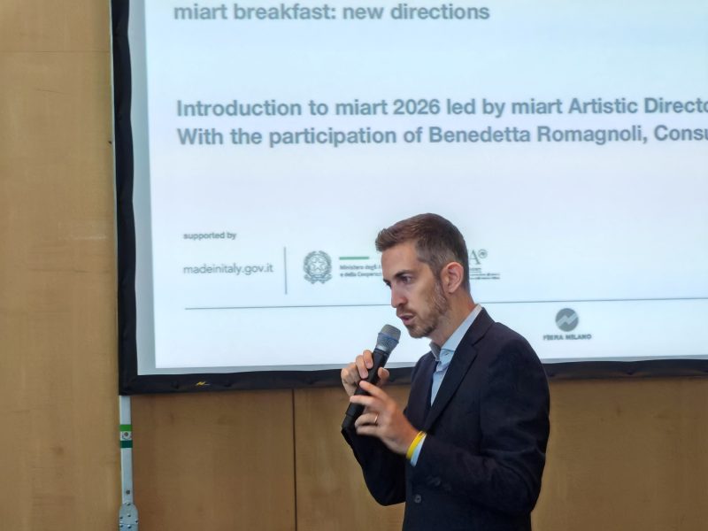 Il direttore Nicola Ricciardi alla presentazione di Miart 2026