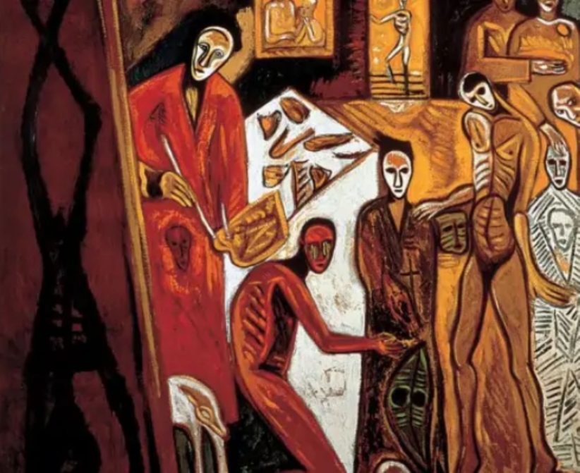 Mimmo Paladino, Il visitatore della sera (ritratto di G.F.), 1985