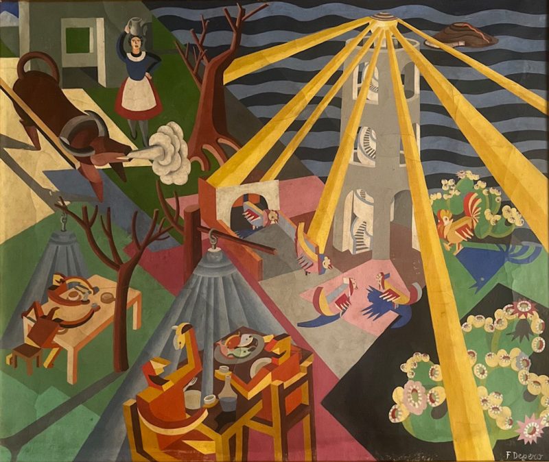 Depero Fortunato, Vassoio siciliano, 1926, 58,8x70,4 cm