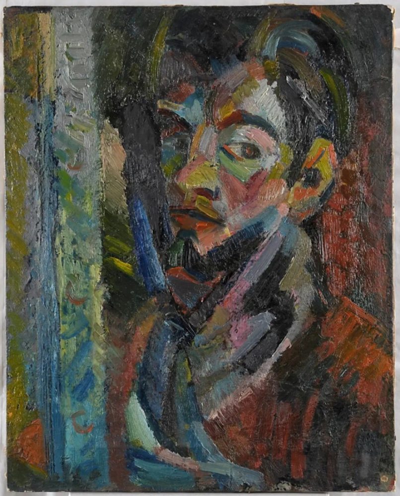 Emilio Vedova, Autoritratto, 1940-1941, olio su tela, 50,2 x 40,2 cm; Venezia, Fondazione Emilio e Annabianca Vedova