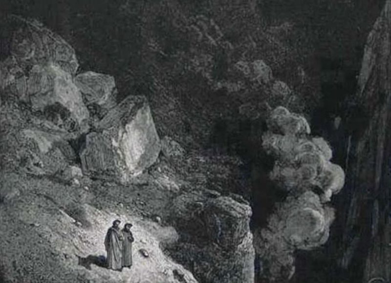 Gustave Doré, inferno canto 17, particolare