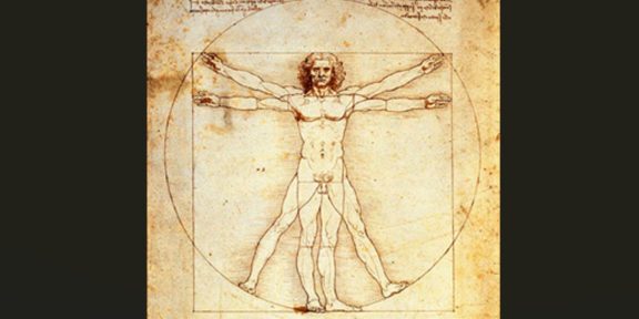 Leonardo, Uomo vitruviano 1490 -1497 ca., Gallerie dell'Accademia, Venezia