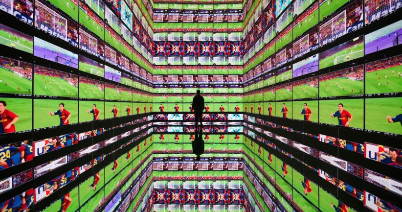 Refik Anadol + Leo Messi, Living Memory. Messi - A Goal in Life, AI Data Sculpture, 2025 (courtesy of ©Refik Anadol Studio)