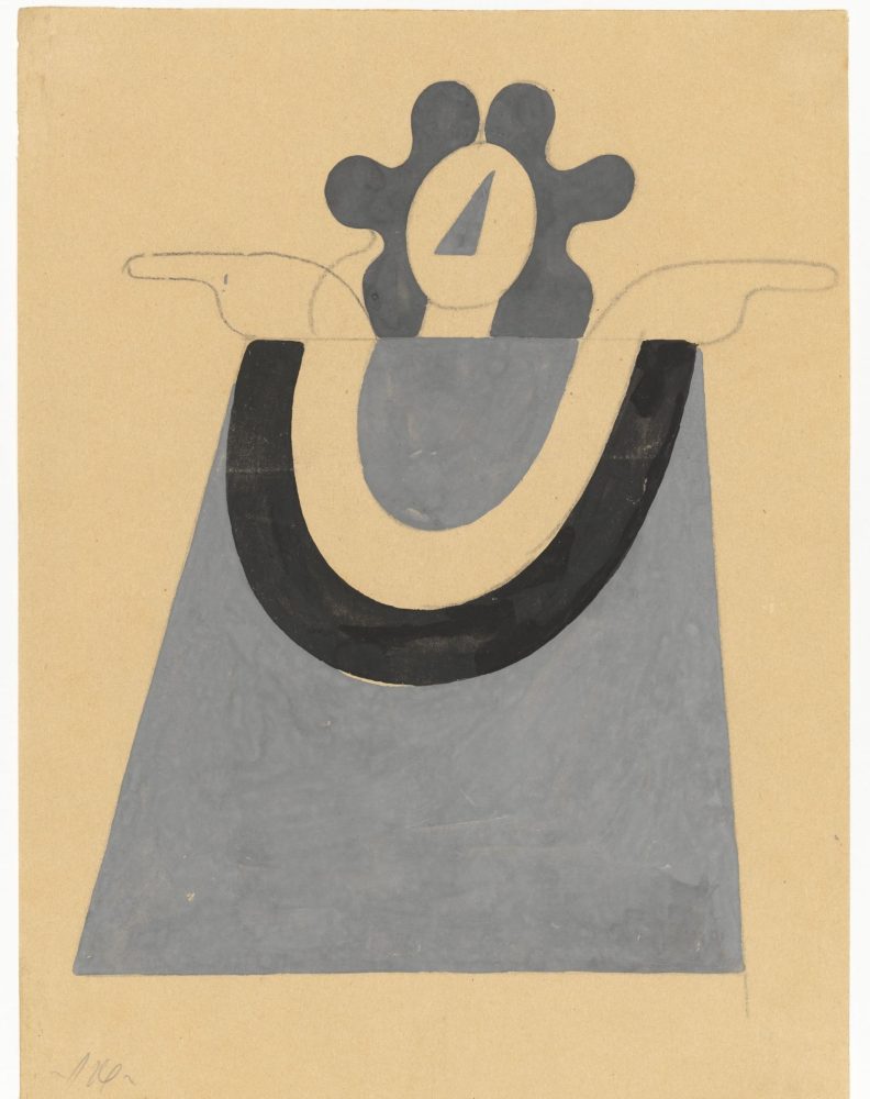 Hans Jean Arp, Le Magicien [Il mago], 1926, Gouache e matita su carta, 27.8 x 21 cm, Fondazione Marguerite Arp, Locarno