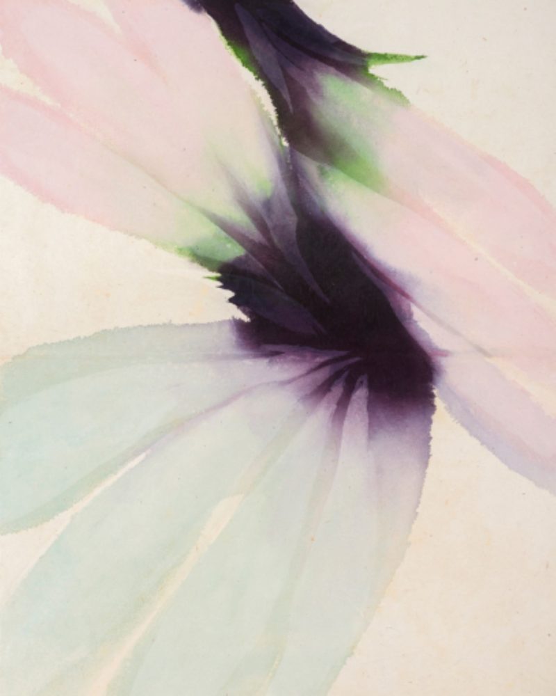 Davide Benati, Matinée, 2017, acquarello, carta nepalese, su tela, cm 90x70