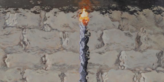 Diango Hernández, The light in Havana, 2025, Oil on canvas, 70 x 50 cm. Courtesy Wizard Gallery (detail)