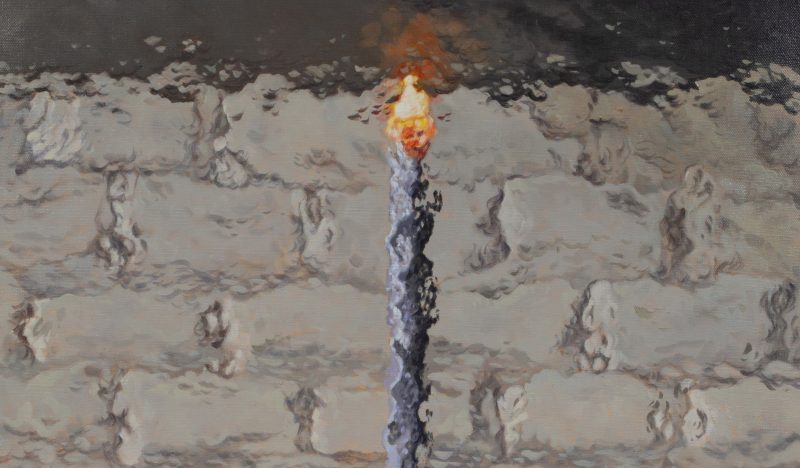 Diango Hernández, The light in Havana, 2025, Oil on canvas, 70 x 50 cm. Courtesy Wizard Gallery (detail)