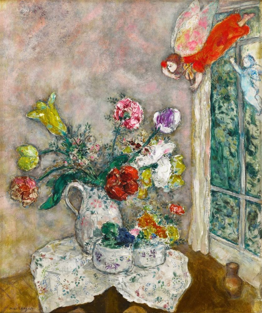 Fleurs de printemps (La Cruche aux fleurs de printemps) di Marc Chagall