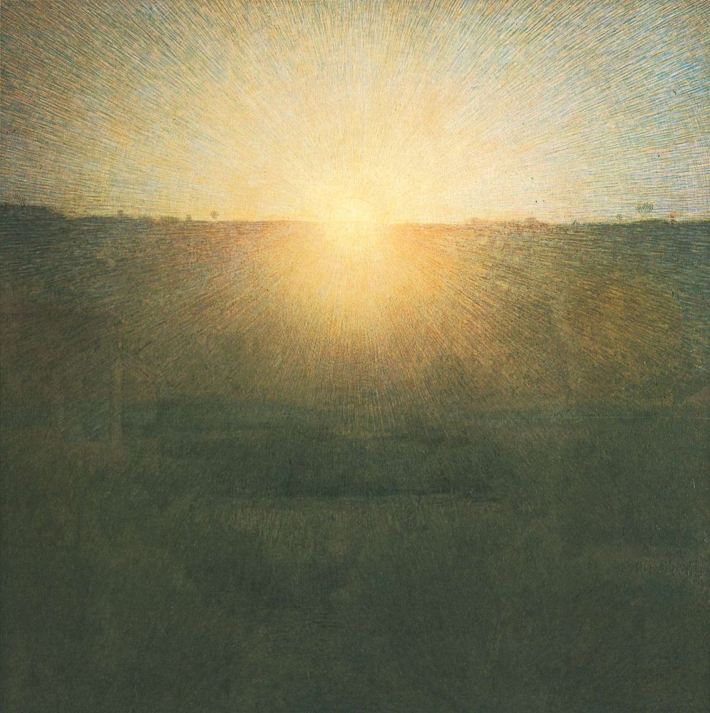 Giuseppe Pellizza da Volpedo, Il sole, 1904, olio su tela, 154,6 x 154,6 cm, Roma, Galleria Nazionale d’Arte Moderna e Contemporanea