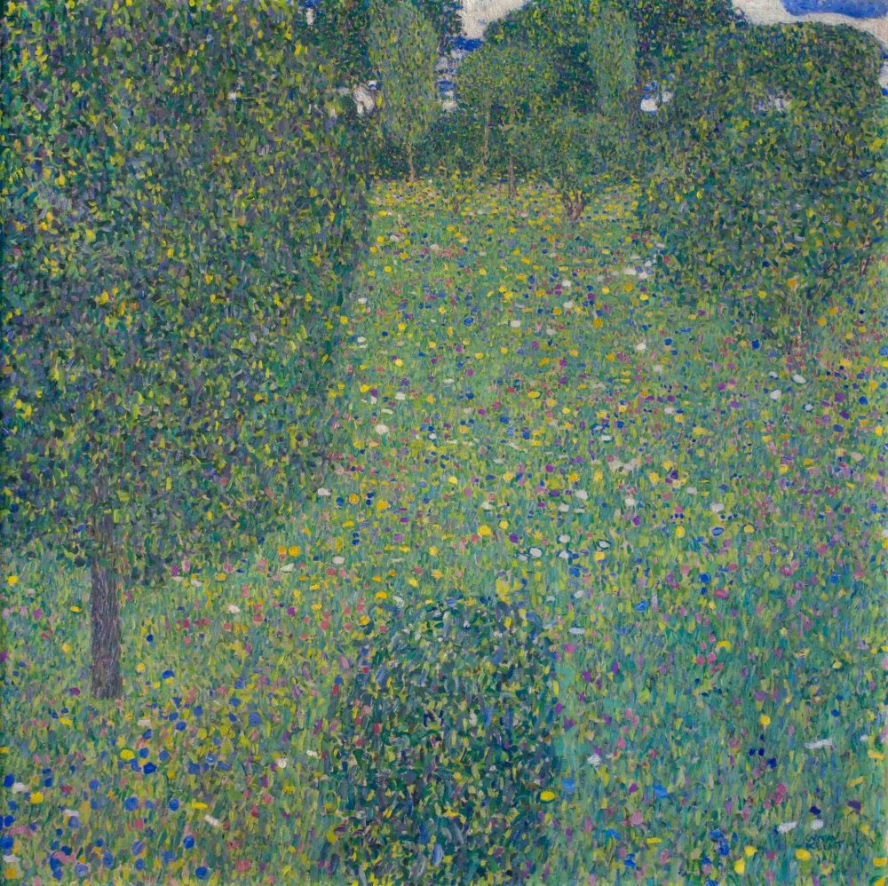 Gustav Klimt, Blumenwiese (Blooming Meadow), Oil on canvas, 1908
