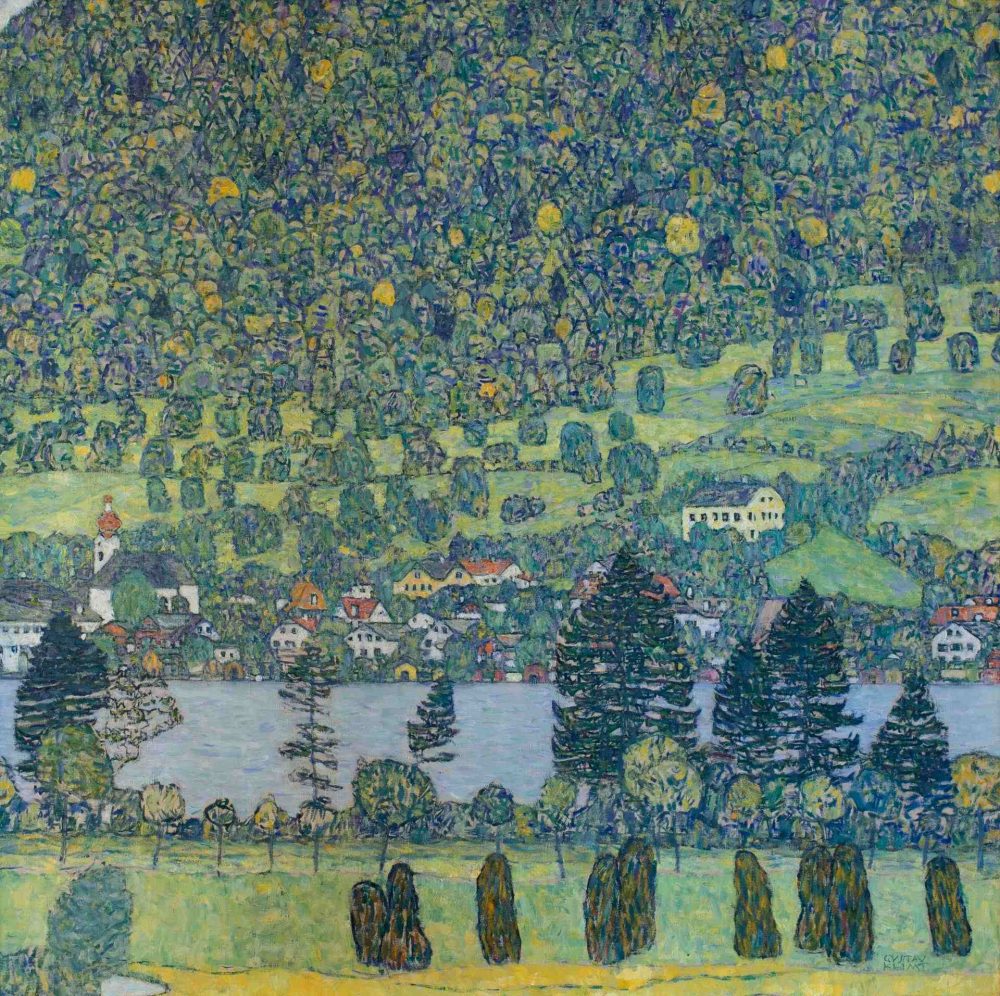 Gustav Klimt, Waldhag bei Unterach am Attersee (Forest Slope in Unterach on the Attersee), Oil on canvas, 1916