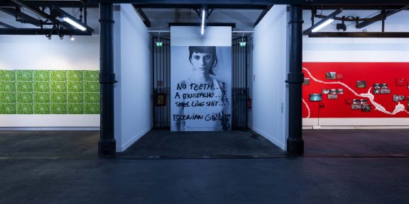 Installation view Spazi di Resistenza, Mattatoio di Roma, Padiglione 9B. Courtesy Latitudo Art Projects © Monkeys Video Lab