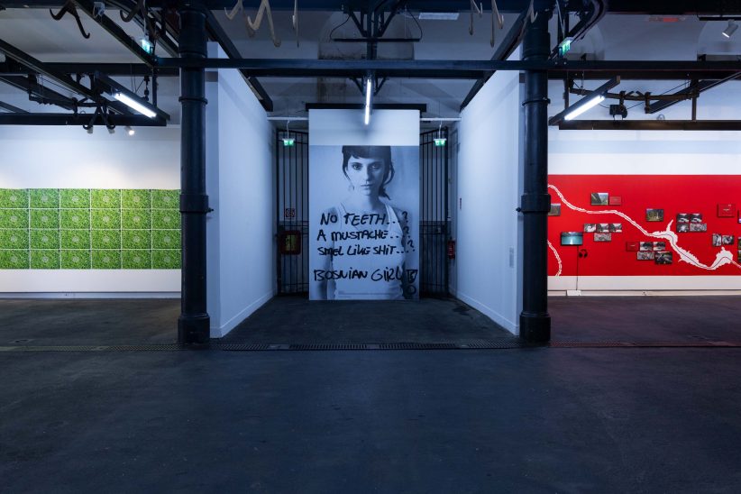 Installation view Spazi di Resistenza, Mattatoio di Roma, Padiglione 9B. Courtesy Latitudo Art Projects © Monkeys Video Lab