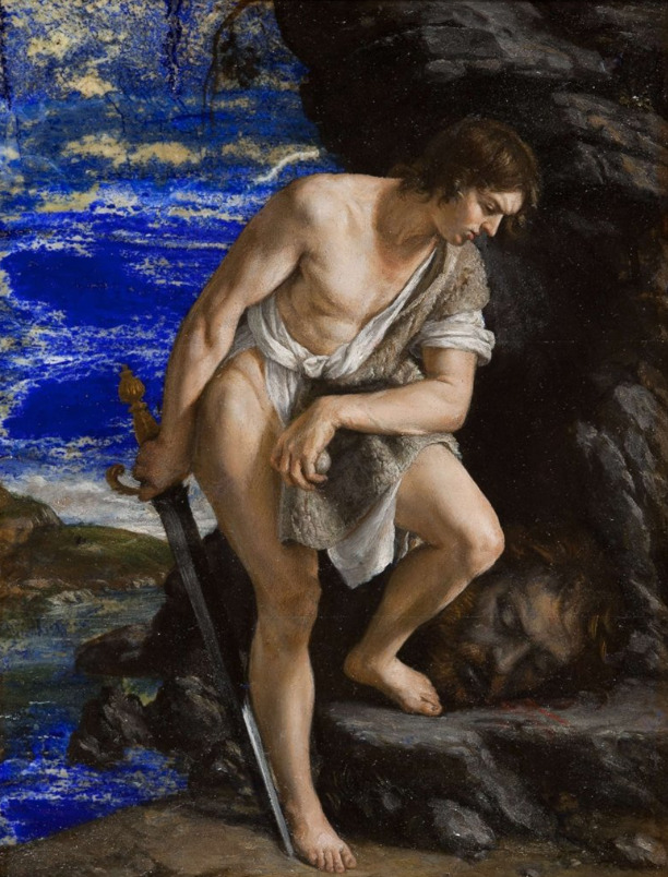 Orazio Gentileschi, Davide contempla la testa di Golia, Arte e Natura, Accademia Carrara