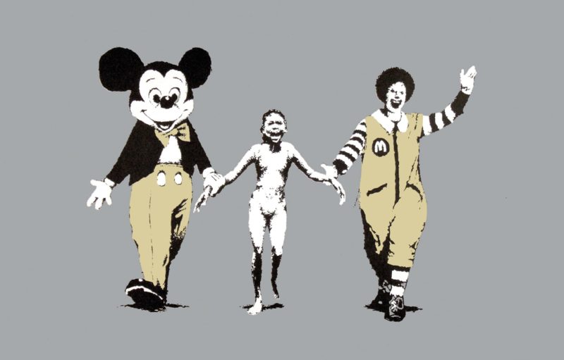Banksy, Napalm, serigrafia su carta, 2004