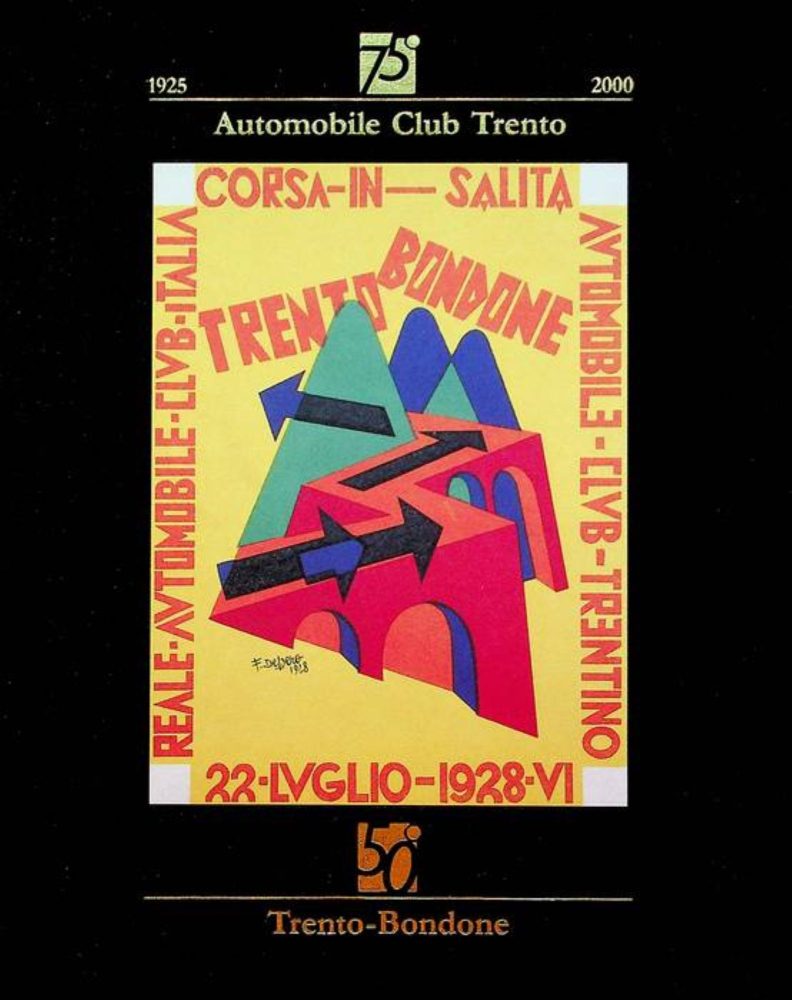 Copertina per opuscolo della corsa in salita Trento-Bondone, 1928