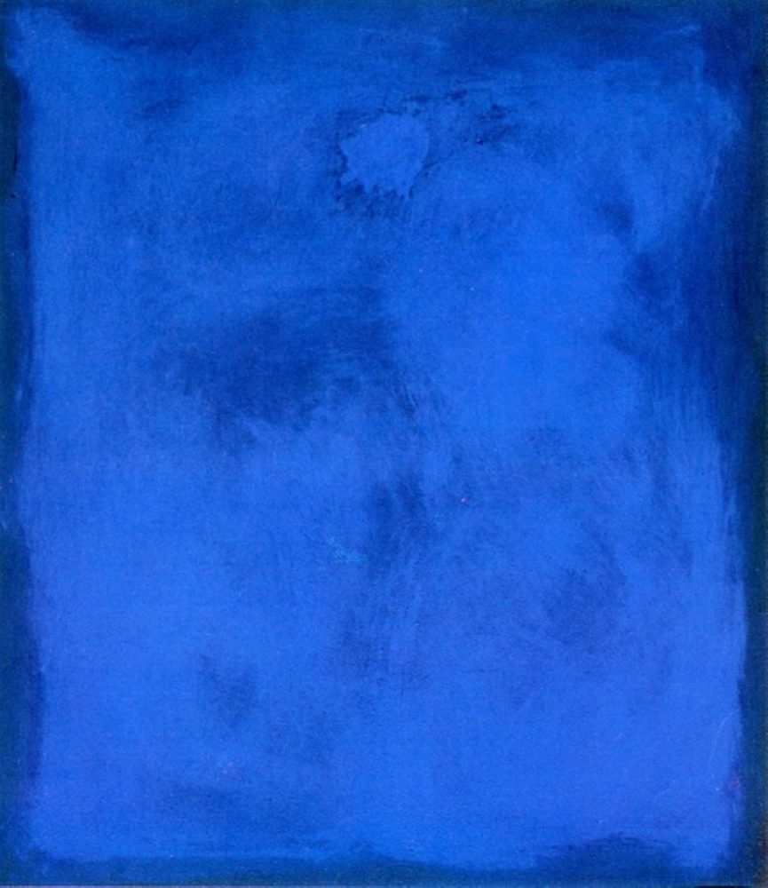 Giulio Turcato, In blu, 1979, olio e tecnica mista su tela, cm 150 x 130
