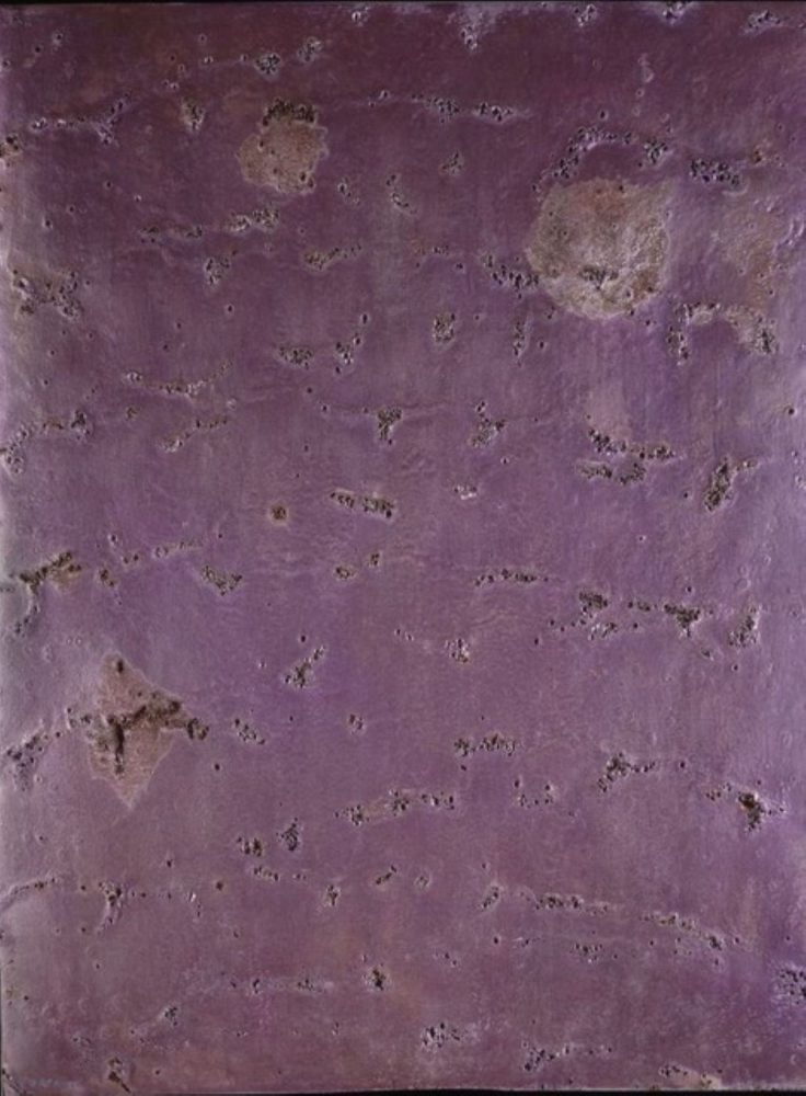 Giulio Turcato, Superficie lunare - Superfice blu viola, 1964, olio e tecnica mista su gommapiuma, cm 200 x 160
