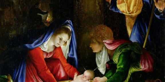 Lorenzo Lotto, Natività, Olio su tavola, 55,5 x 44,7 cm., Siena, Pinacoteca Nazionale