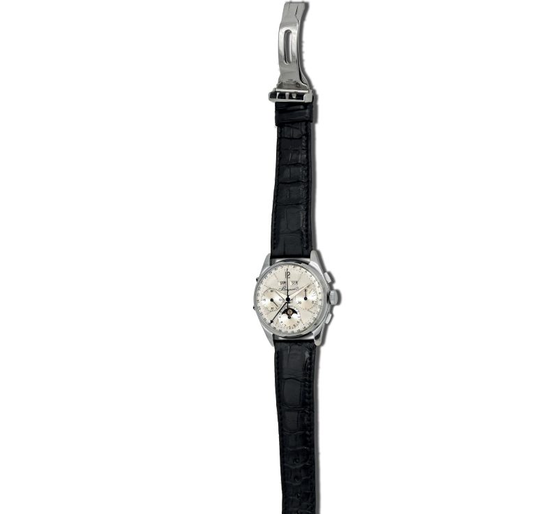 Lotto 142, Breguet Depuis 1775, modello Chronograph and Triple Calendar with Moon Phases, anno 1972. Base d'asta 100.000 €. Meeting Art