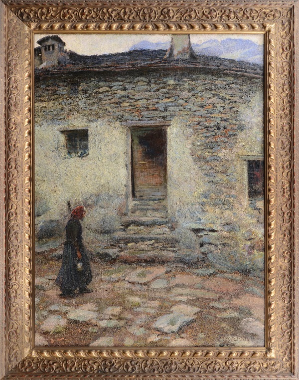 Lotto 199, ANDREA TAVERNIER [Torino 1858 - Grottaferrata 1932], Verso sera, 1900, olio su tela 130x95 cm, firma in basso a destra - asta 982 Meeting art