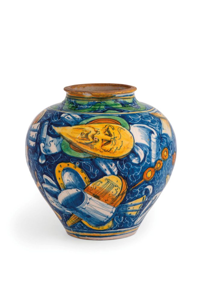 BOCCIA IN MAIOLICA POLICROMA, BOTTEGA DI MASTRO DOMENICO, VENEZIA, CIRCA 1560, AGGIUDICATO A € 12.650