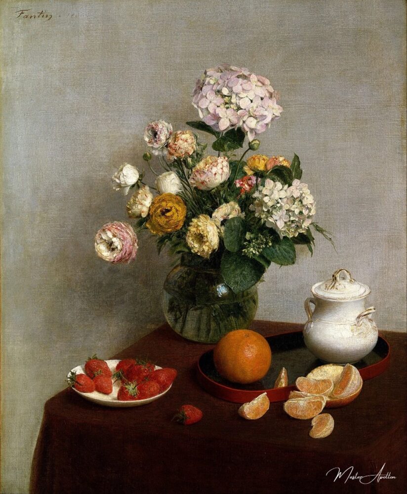 Henri Fantin-Latour, Fiori e frutta del 1866. Toledo Museum of art