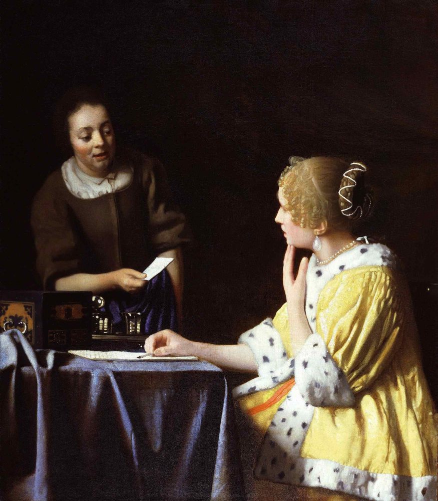 Johannes Vermeer, Fantesca che porge una lettera