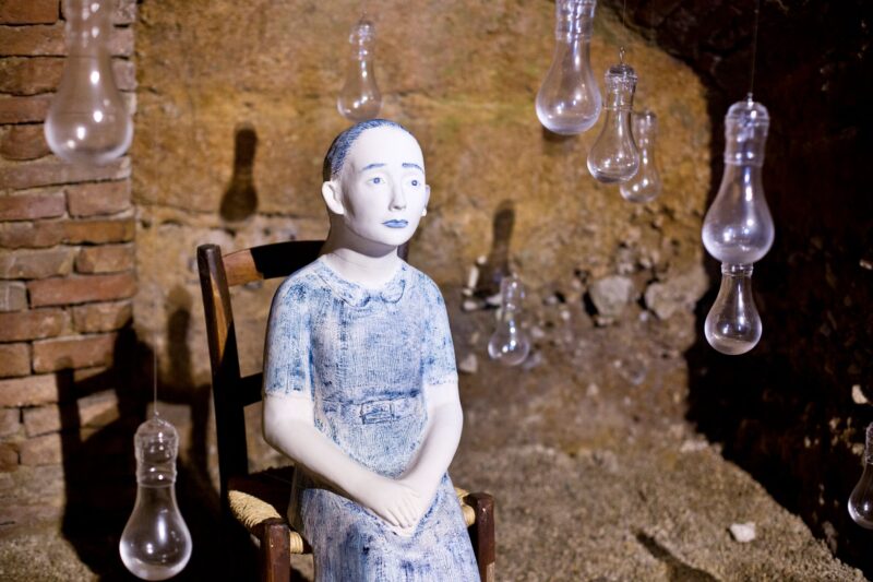 Kiki Smith, Blue Girl, Fortezza del Cassero, Poggibonsi Foto Pamela Bralia