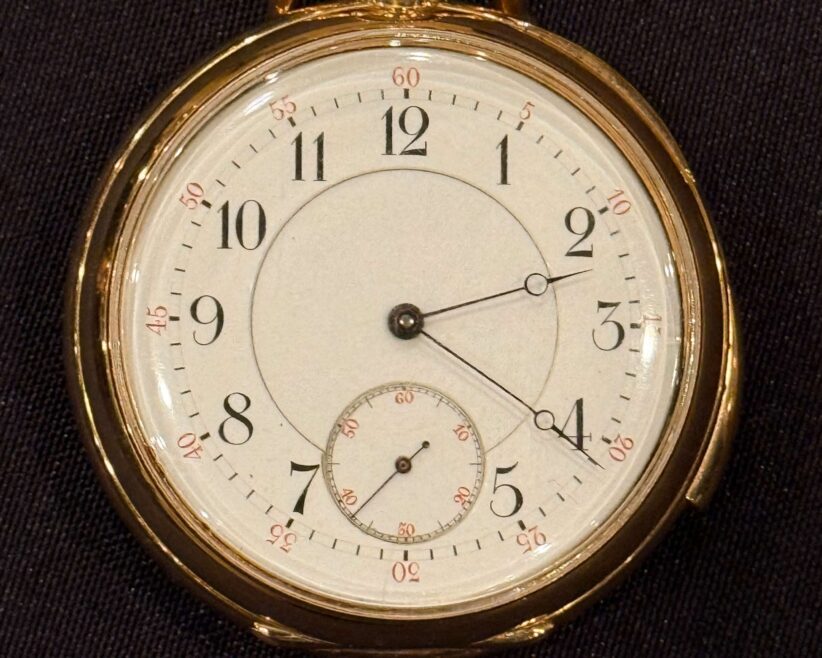 L'orologio da record nell'asta di Memorabilia del Titanic (foto Henry Aldridge Auctioneers)