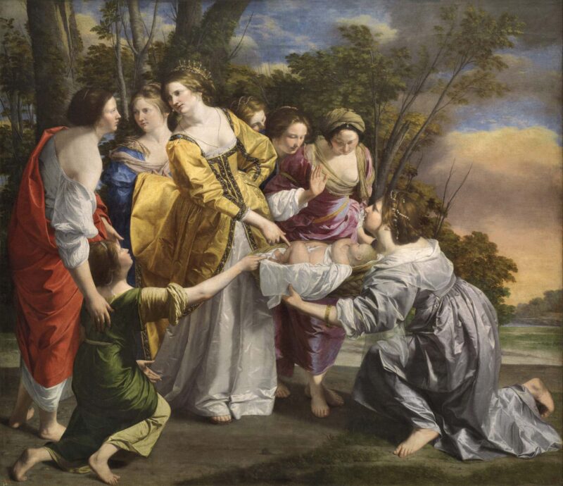 Orazio Gentileschi, Mosè salvato dalle acque, 1633 Olio su tela, 241x281 cm Madrid, Museo Nacional del Prado