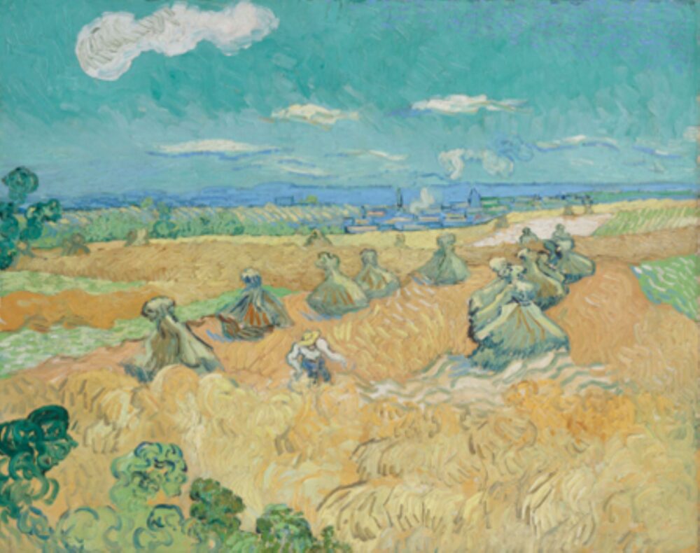 Van Gogh, Campi di grano con falciatore, Auvers, 1890. Toledo Museum of art