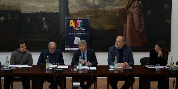 Conferenza stampa ArtePadova 35, da sinistra: Davide Meneghini, Andrea Colasio, Nicola Rossi, Alberto Capuzzo, Cecilia Petris