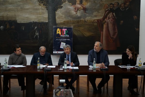 Conferenza stampa ArtePadova 35, da sinistra: Davide Meneghini, Andrea Colasio, Nicola Rossi, Alberto Capuzzo, Cecilia Petris