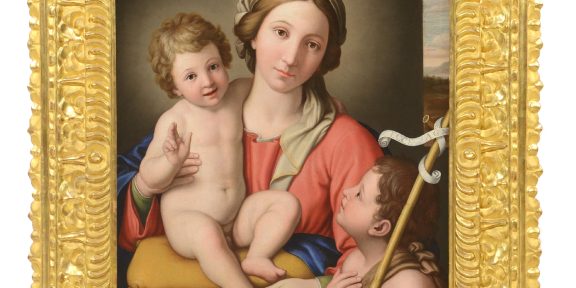 Lotto 100, Giovanni Battista Salvi detto il Sassoferrato, Madonna con il Bambino e San Giovannino. Base d’asta 70.000 euro - Meeting Art