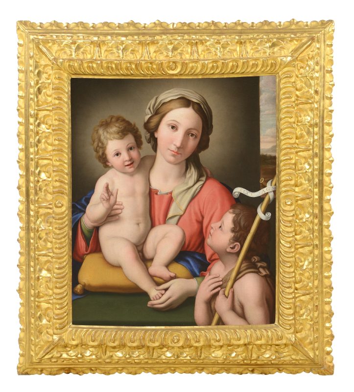 Lotto 100, Giovanni Battista Salvi detto il Sassoferrato, Madonna con il Bambino e San Giovannino. Base d’asta 70.000 euro - Meeting Art