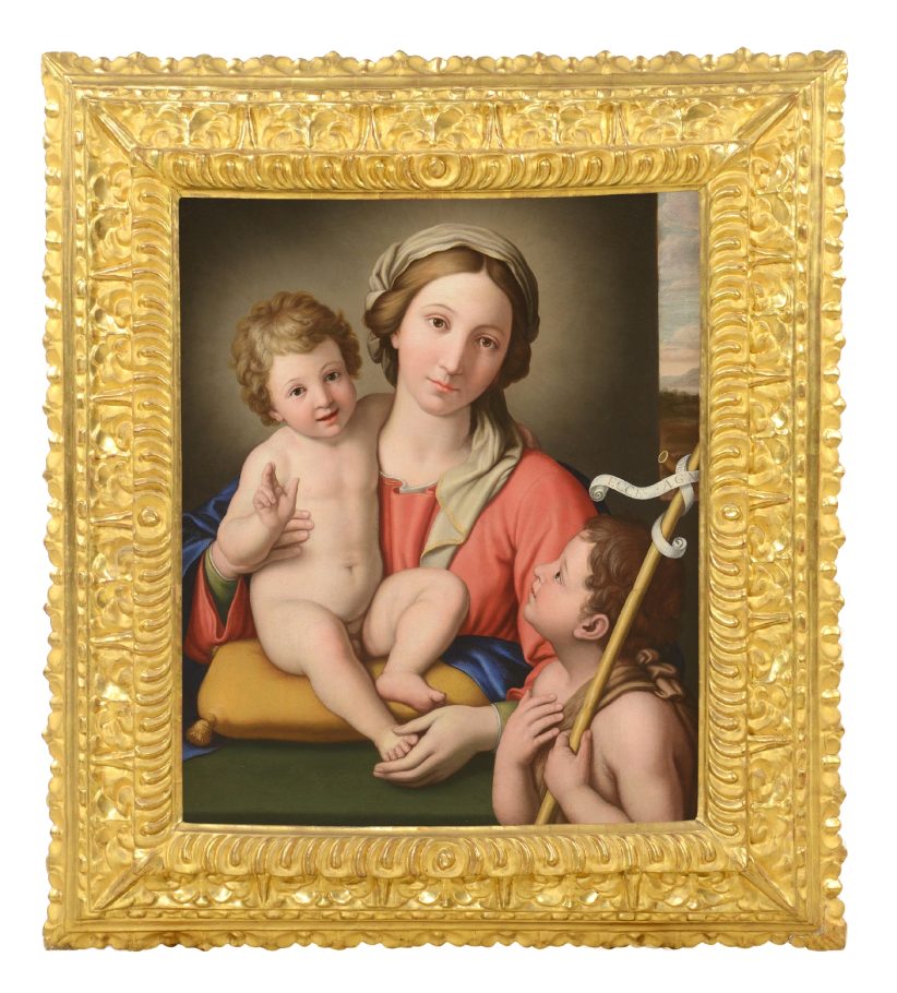 Lotto 100, Giovanni Battista Salvi detto il Sassoferrato, Madonna con il Bambino e San Giovannino. Base d’asta 70.000 euro - Meeting Art