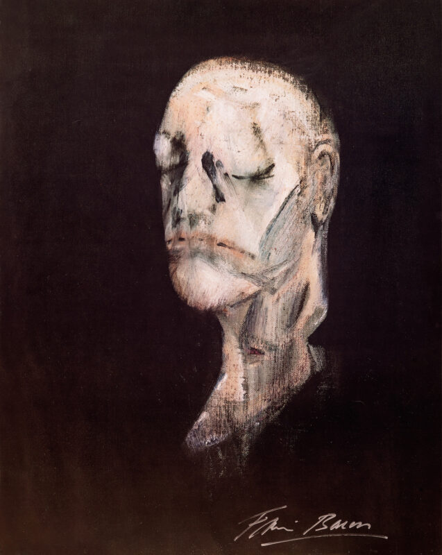 LOTTO 38FRANCIS BACON (Dublino 1909 - Madrid 1992) Study for death mask of William Blake, 1991 Litografia a colori offset a colori su carta, cm 50,2 x 39,8 Stima 80-120 mila euro Wannenes Casa d'Aste