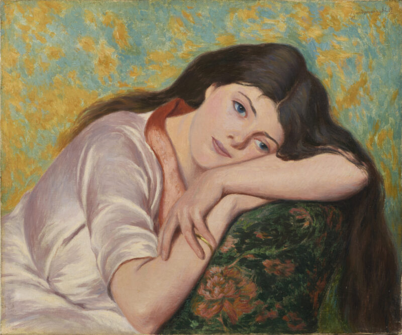 Lotto 99, Federico Zandomeneghi (Venezia 1841 - Parigi 1917) "Il sogno", olio su tela (cm 45x55). Stima: 25-30 mila euro - Courtesy Il Ponte Casa d’Aste