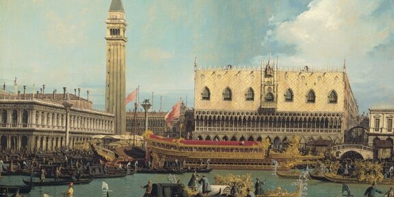 "Il Ritorno del Bucintoro nel Giorno dell'Ascensione", di Canaletto