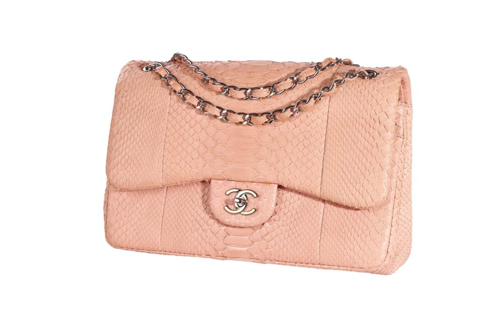 Lotto 239 Borsa Chanel Timeless Jumbo in pitone rosa IIB, aggiudicazione € 6.350