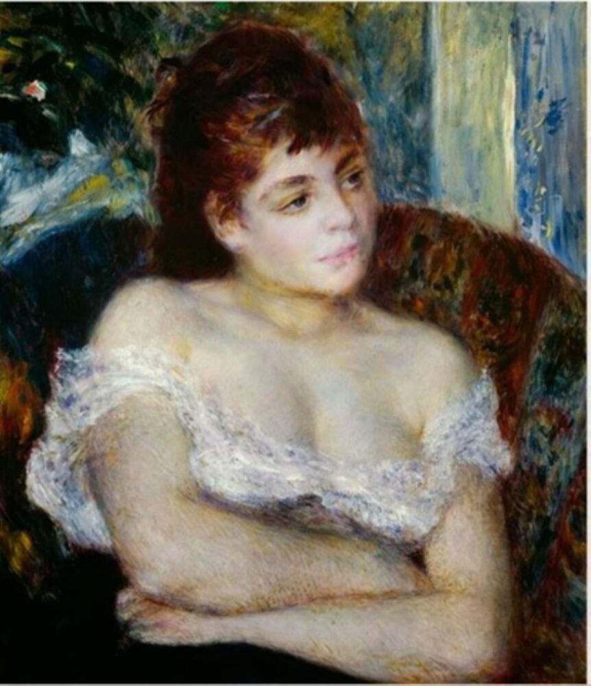 Pierre-Auguste Renoir, Donna in poltrona 1874, lascito di Mrs. Allan Shelden III